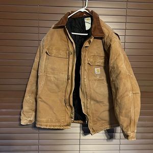Vintage Carhartt Work Jacket Quilt Lined Duck Brown Men’s Size 46 Regular